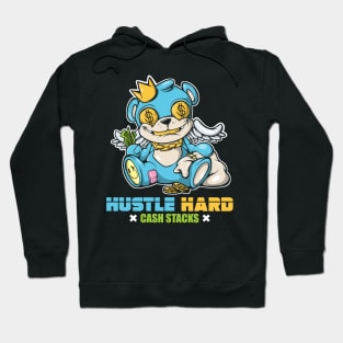 Hip Hop Teddy Bear Gang Hipster Hustle Streetwear King Money Stacks Hoodie